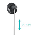 Duux Fan | Rize Flex | Stand Fan | Grey | Diameter 21 cm | Number of speeds 4 | Oscillation | 10 W |
