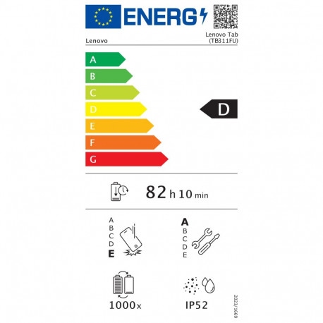 Lenovo Tab ilma toiteadapterita TB311FU 10,1" polar sinine IPS 1920 x 1200 pikslit MediaTek Helio G8