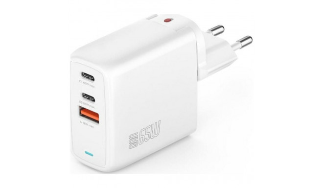 4smarts Flex 65W 2xUSB-C + 1xUSB-A valge seinalaadija