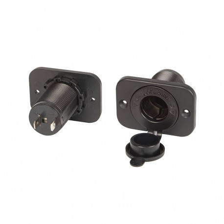 97-874# auto sigaretisüütaja pesa 1xhermeetiline 12/24V paigaldus puurimise teel