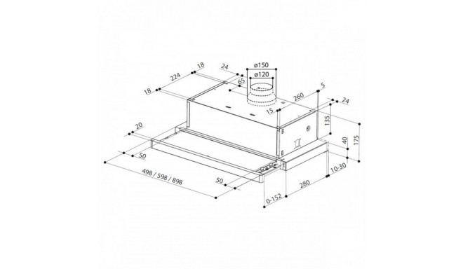 Faber cooker hood FLEXA NG HIP W A50
