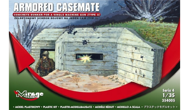 Combat shelter plastic model