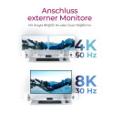 "ICY BOX IB-HUB801-TB4 Thunderbolt 4 HUB 4-Port 3xThunderbolt 4; 1xUSB 3.1"