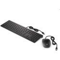 "HP Tastatur 400 Pavilion +Maus Set Kabelgebunden Schwarz USB"