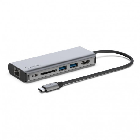 "Belkin USB-C Multiport Dock mit 6 Anschlüssen / Adapter"