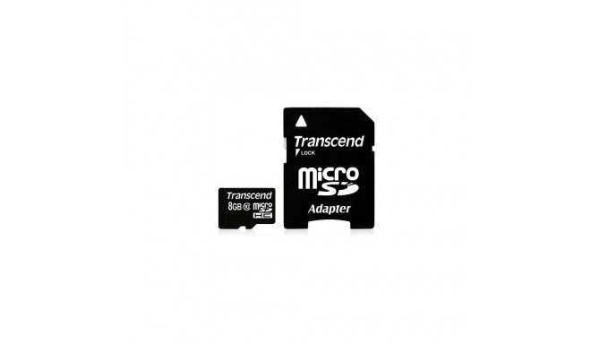 "CARD 8GB Transcend Premium MicroSDHC 10MB/s +Adapter"