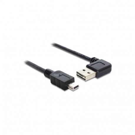 "Kabel EASY-USB 2.0 Typ-A Stecker gewinkelt links / rechts > USB 2.0 Typ Mini-B Stecker 0,5 m"