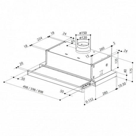 Faber cooker hood FLEXA NG HIP W A60