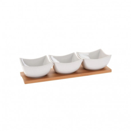 SERVING SET PORCELAIN 4PCS WHI