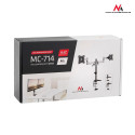 Desk holder for two LCD monitors Maclean MC-714 13-27 "8kg aluminum