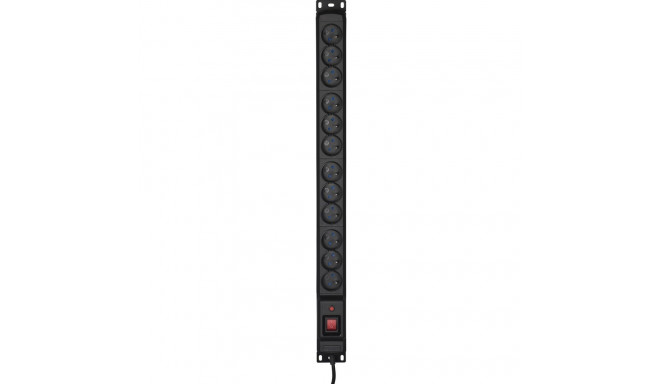 Activejet COMBO 12 socket power strip 1,5m black