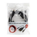 Gembird A-HDMI-VGA-03-10 video cable adapter 3 m HDMI + 3.5mm VGA (D-Sub) Black