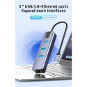PremiumCord Adapter USB-C to Gigabit 10/100/1000Mbps + 3x USB3.2 connector