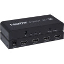 PremiumCord HDMI switch 3:1 metal with remote control and power adapter