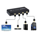 PremiumCord HDMI switch 3:1 metal with remote control and power adapter