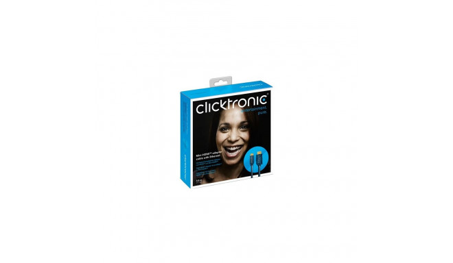 ClickTronic HQ OFC HDMI male  micro HDMI male, gold platted, HDMI HighSpeed with Ethernet 1m
