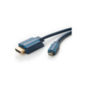 ClickTronic HQ OFC HDMI male  micro HDMI male, gold platted, HDMI HighSpeed with Ethernet 1m
