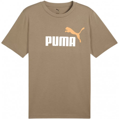 Koszulka męska Puma Ess 2 Color No.1 Logo brązowa 684708 83  XL