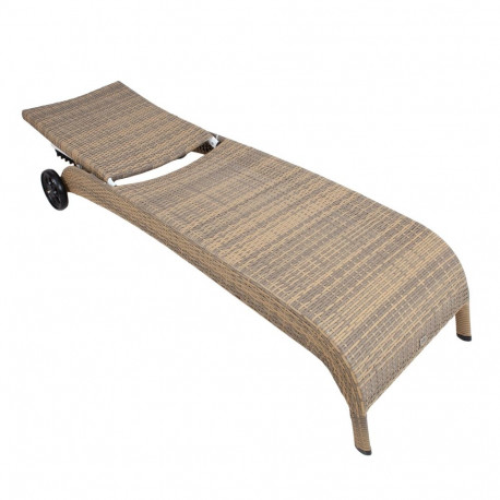 Deck chair WICKER cappuccino