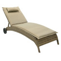 Deck chair WICKER cappuccino