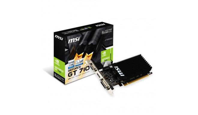 MSI videokaart GeForce GT 710 2GB DDR3 64bit DVI/D-SUB/HDMI