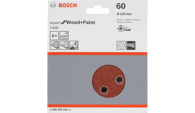 Bosch lihvimistald C 430 D125MM puit karedusega 60 5 tk