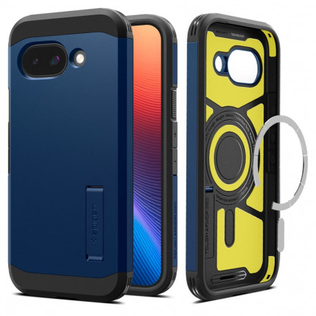 Kaitseümbris Tough Armor (MagFit), Google Pixel 9a, tumesinine, tugijalaga, MagSafe ühilduv, Spigen