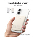 "5000mAh Mini Powerbank Wireless 15W with MagSafe white"