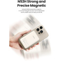 "10000mAh Mini Powerbank Wireless 20W with MagSafe white"