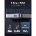 "10000mAh Mini Powerbank Wireless 20W with MagSafe grey"