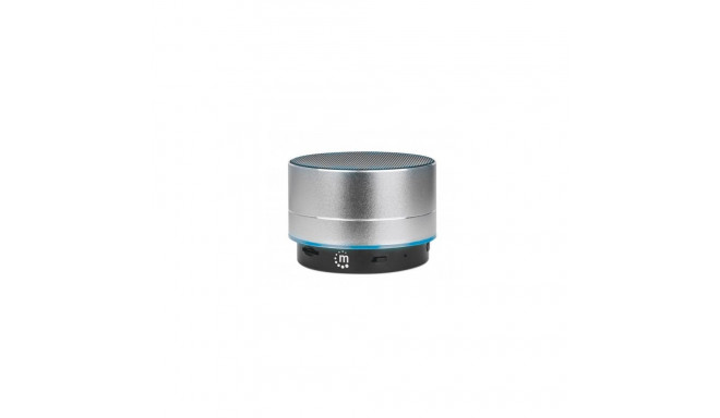"MANHATTAN Metallic LED-Bluetooth-Lautsprecher buntes Licht Bedienelemente USB-A-Port MicroSD-Karten