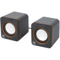 "MANHATTAN Lautsprecher fr PC und Laptop 2600 Series zwei verbundene Lautsprecher 1.4 m USB-Kabel US