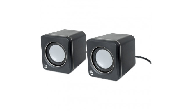 "MANHATTAN 2600 Series Stereolautsprecher ber 3.5 mm-Klinkenstecker Strom ber USB-A kompaktes Format