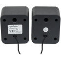 "MANHATTAN 2600 Series Stereolautsprecher ber 3.5 mm-Klinkenstecker Strom ber USB-A kompaktes Format