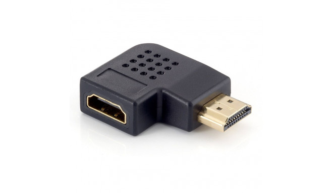 "Equip HDMI Adapter A-B St/Bu 90 Grad gewinkelt sw Polybeutel"