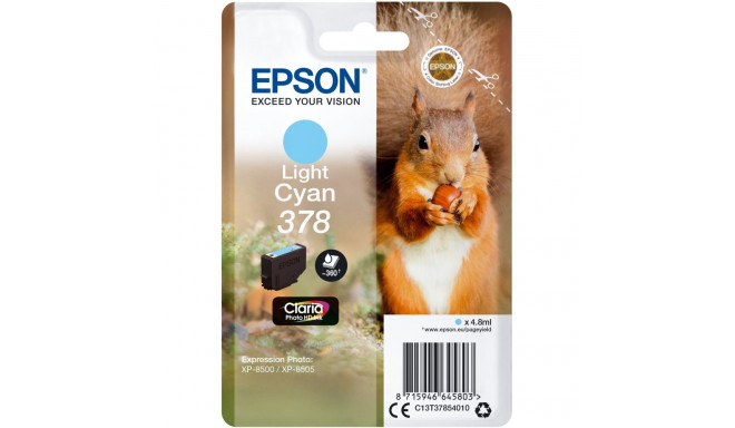 "Epson Tinte 378 C13T37854010 Hellcyan bis zu 360 Seiten"
