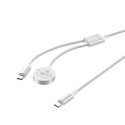 XO wireless inductive charger CX030 white for Apple Watch with cable USB-C -USB-C