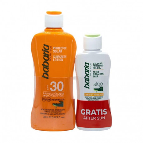 Babaria päikesekaitsekreem aaloega SPF30 200ml + päevitusjärgne palsam 1U