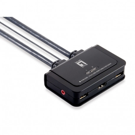 LevelOne KVM-lüliti 2-port USB HDMI kaabliga