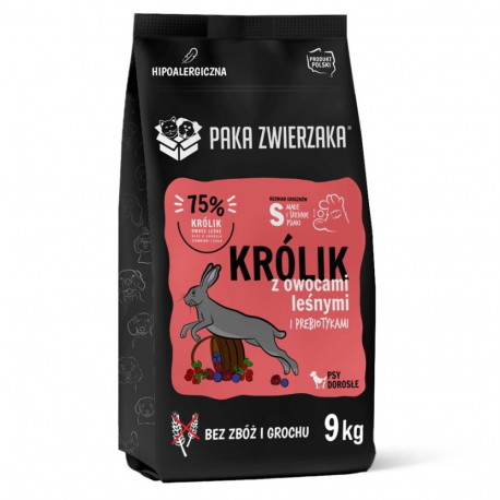 PAKA ZWIERZAKA Rabbit metsaviljadega S kuiv koeratoit 9kg