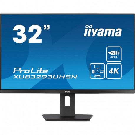 iiyama ProLite XUB3293UHSN-B5 computer monitor 80 cm (31.5") 3840 x 2160 pixels 4K Ultra HD LCD Blac