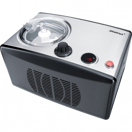 Eismaschine IC 150 (edelstahl/schwarz, für 1.500ml Eiscreme, 150 Watt Kompressor)