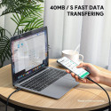 USB-C to USB-C CB-SCC101 Silicone Cable 1m 100W, USB2.0 CB-SCC101 by Aukey Black
