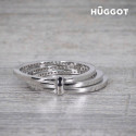 Hûggot Three 925 ehe hõbesõrmus tsirkoonidega - 17,5 mm