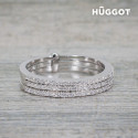 Hûggot Three 925 ehe hõbesõrmus tsirkoonidega - 17,5 mm