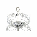 Augļu Bļoda DKD Home Decor Sudrabs Metāls Цветы (28 x 28 x 39 cm)