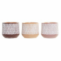 stādītājs DKD Home Decor Brūns Terakota Korāļi (14 x 14 x 12.4 cm) (3 pcs)