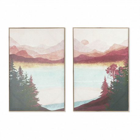 Canvas DKD Home Decor Canvas MDF Wood 60 x 3 x 90 cm