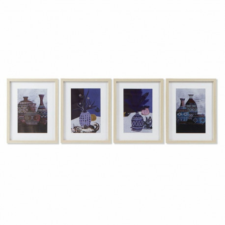 Glezna DKD Home Decor Vāze (35 x 2 x 45 cm) (4 gb.)