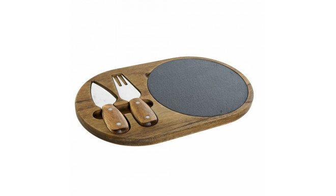 Cutting board DKD Home Decor Stainless steel Board Acacia (32 x 20 x 1.5 cm) (4 x 15 x 1,5 cm) (3 pc